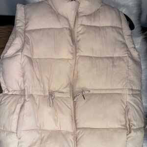 Women's Cream Puffer Vest